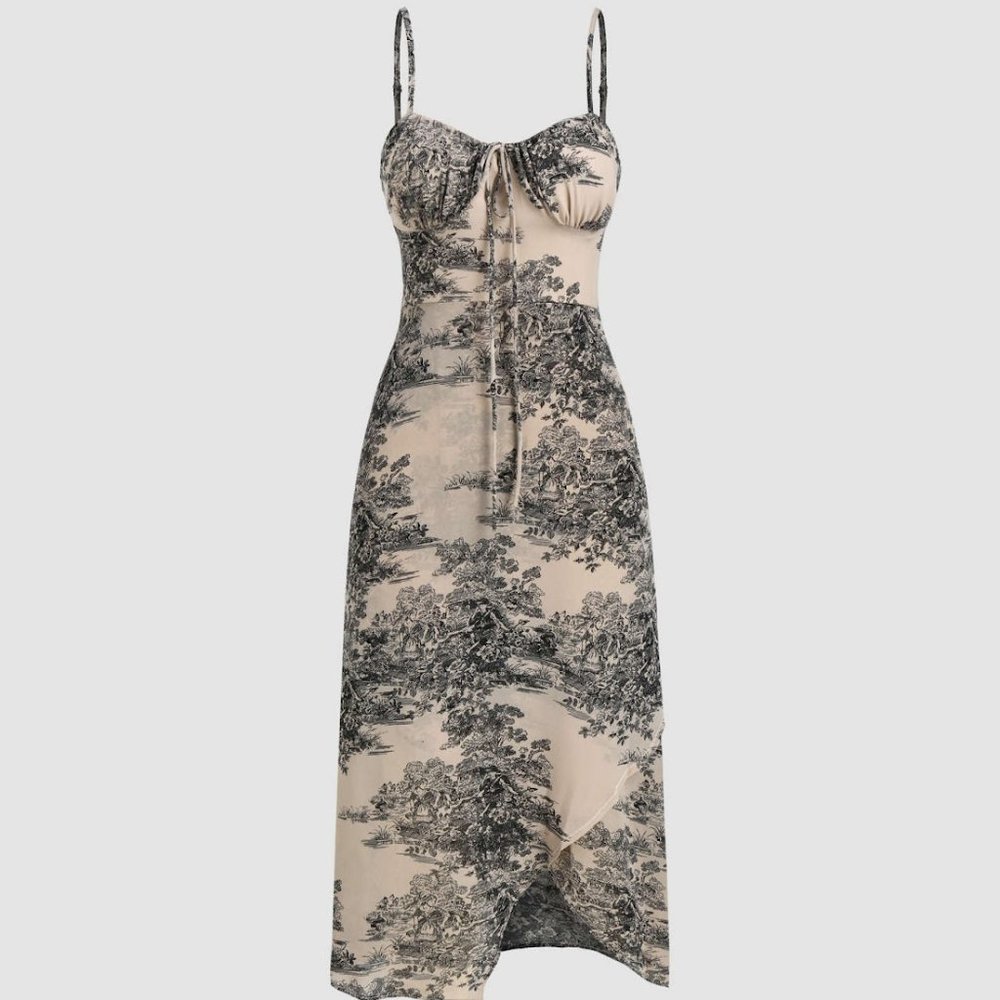 Commense Landscape Printed Mini Dress - Size Medium